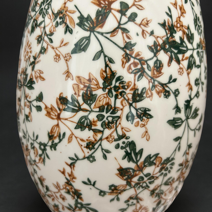 Elegant Floral Ceramic Vase – Decorative Handmade Pottery