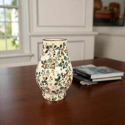 Handcrafted Floral Ceramic Vase – Decorative Pottery for your home