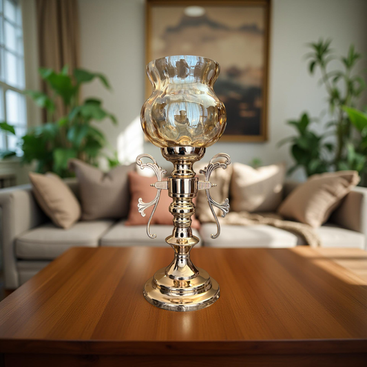 Elegant Candle Stand with Glass