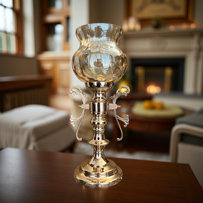 Elegant Candle Stand with Glass