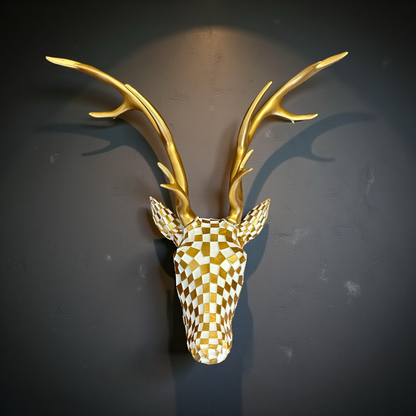 Luxury Deer Head Wall Décor Gold (L)