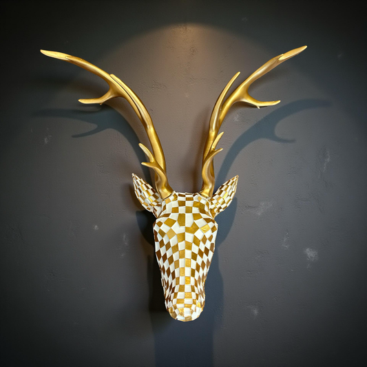 Luxury Deer Head Wall Décor Gold (L)