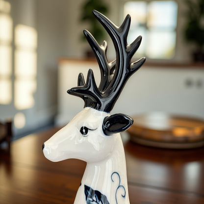 Elegant Ceramic Deer Figurines Set