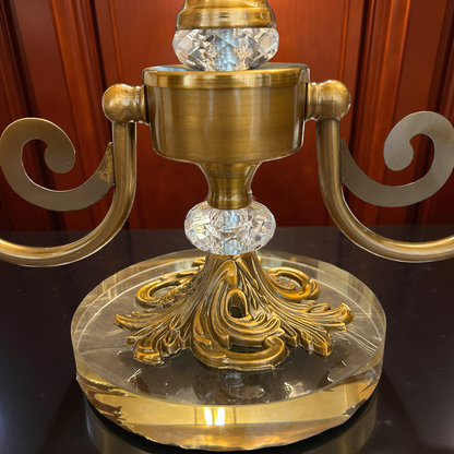 Elegant Crystal Cut Multi-Bowl Display Stand for Living Room Décor