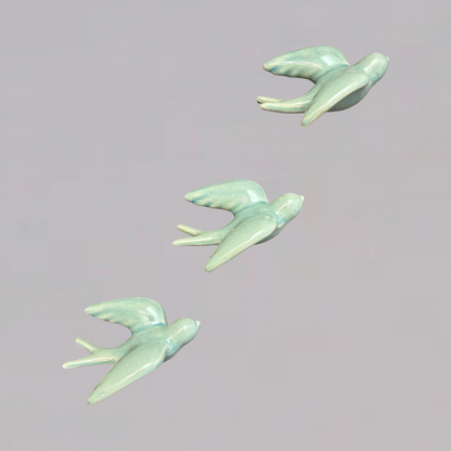 Elegant Bird Wall Décor towards Right Direction - Set of 3