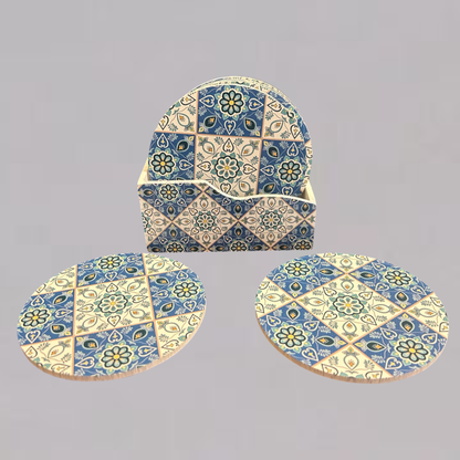 Charming Wooden Coaster Set