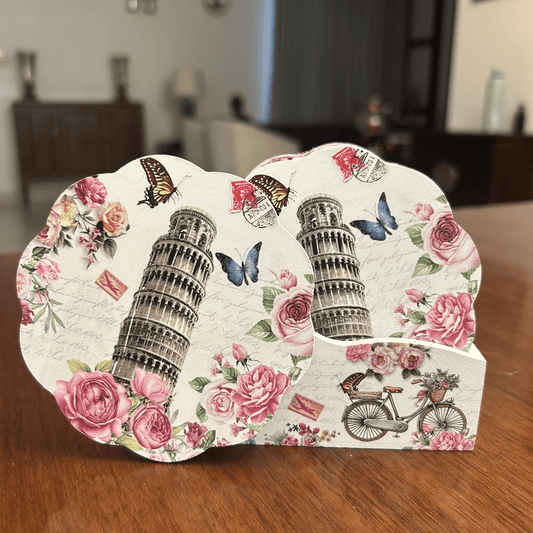 Charming Wooden Coaster Set