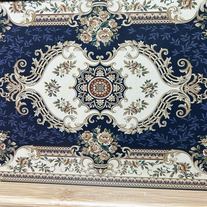 Classic Navy & Ivory Persian Style Serving Tray Set of 3