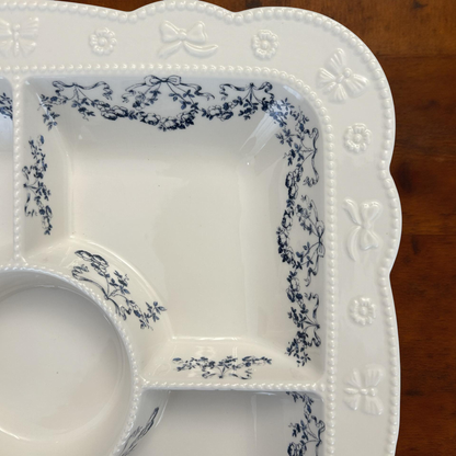 Elegant Ceramic Sectioned Serving Platter Large