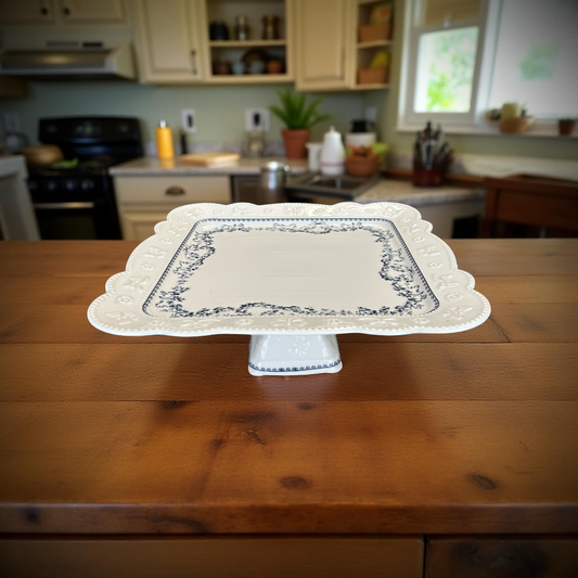 Elegant Square Ceramic Cake Stand
