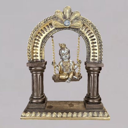 Baby Krishna on Jhula Idol – Spiritual Home Decor