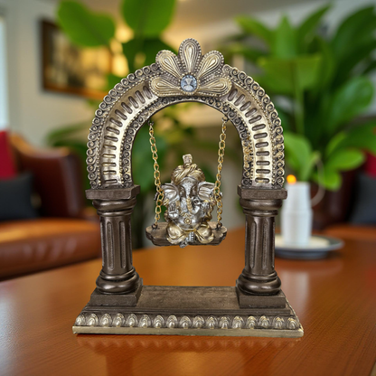 Ganpati Jhula Idol – Traditional Swing Statue for Home & Office Decor