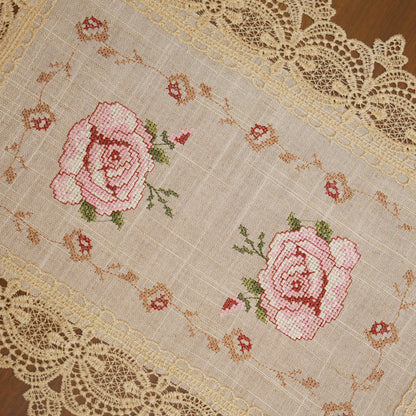 Vintage Floral Lace Table Mats (Set of 2)