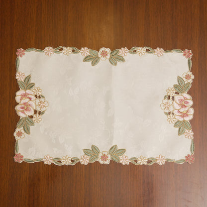 Floral Embroidered Table Mat (Set of 2)