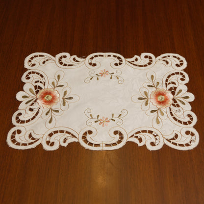 Floral Embroidered Table Mat (Set of 2)