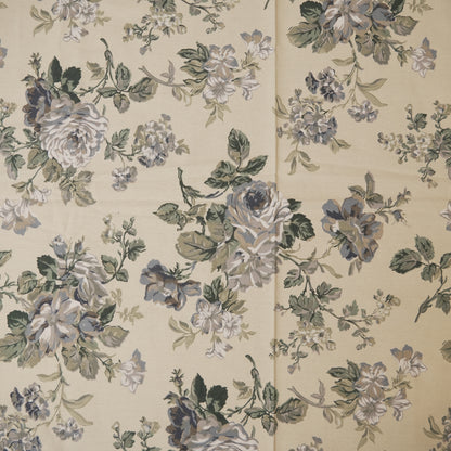 Floral Blue Border Table Cloth (6 Seater)