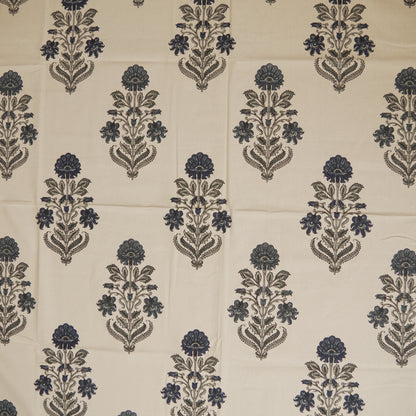 Blue Floral Printed Table Cloth (6 Seater)