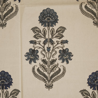 Blue Floral Printed Table Cloth (6 Seater)