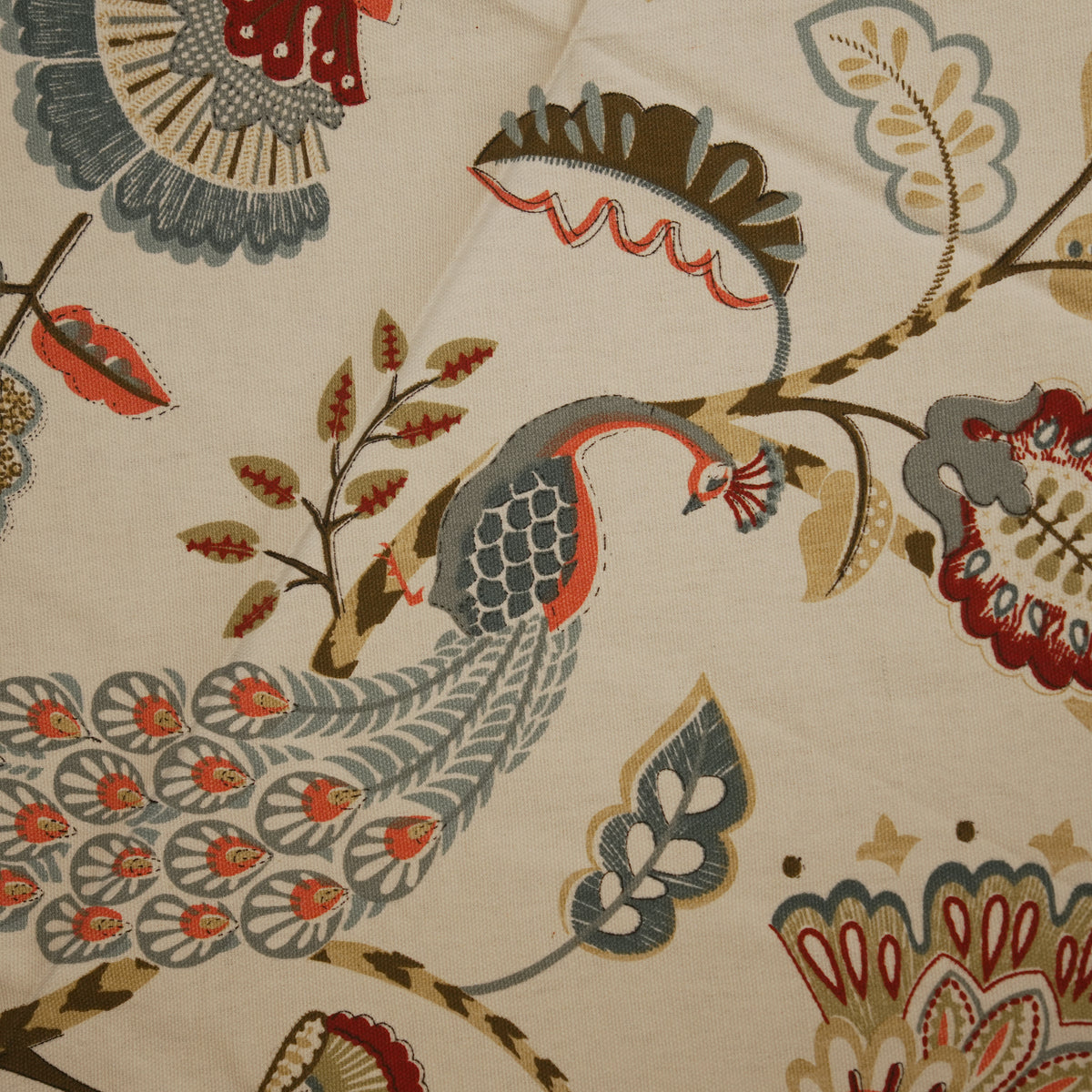 Peacock Floral Printed Round Table Sheet