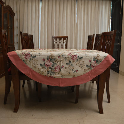 Pink Floral Elegance Round Table Sheet