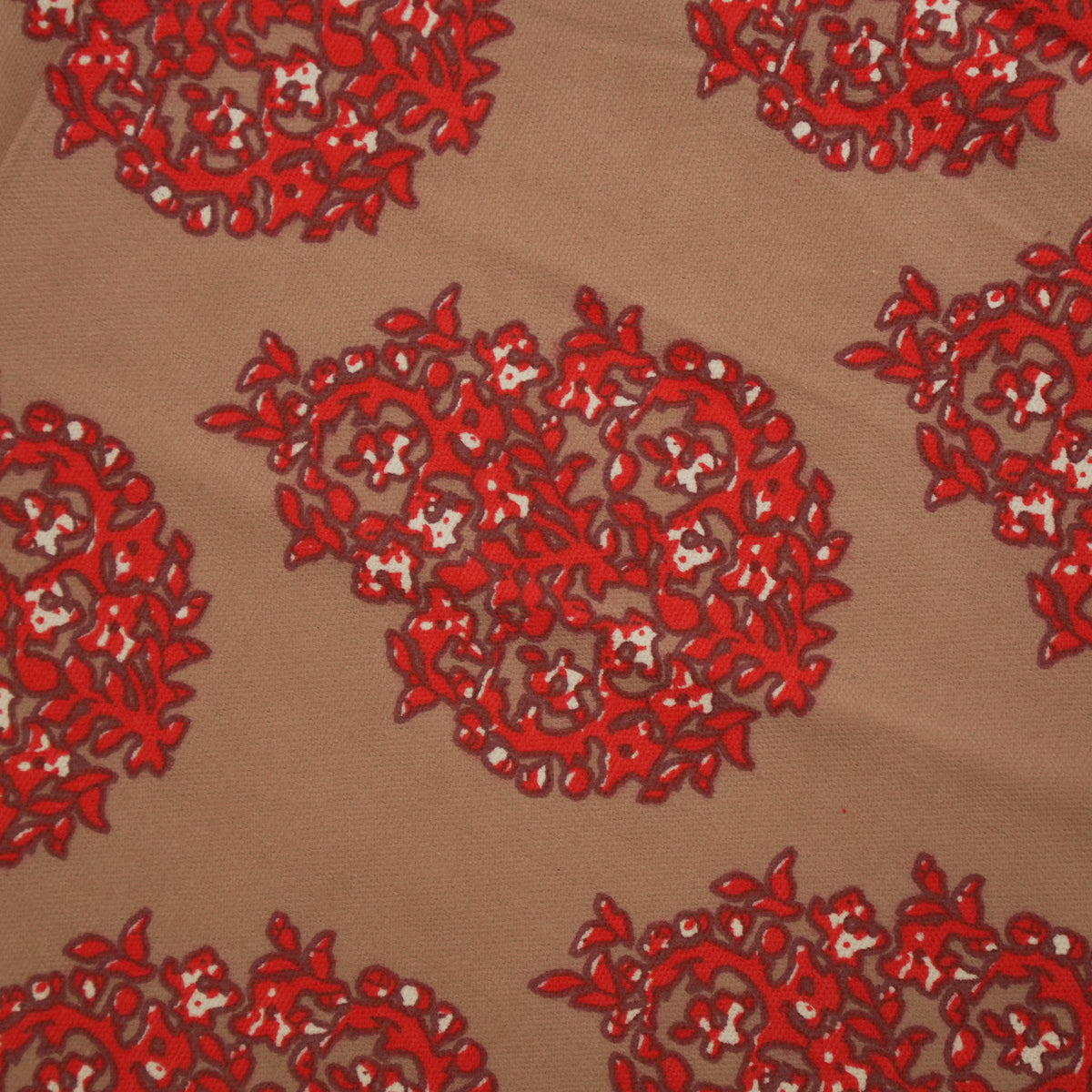 Red Paisley Print Round Table Sheet