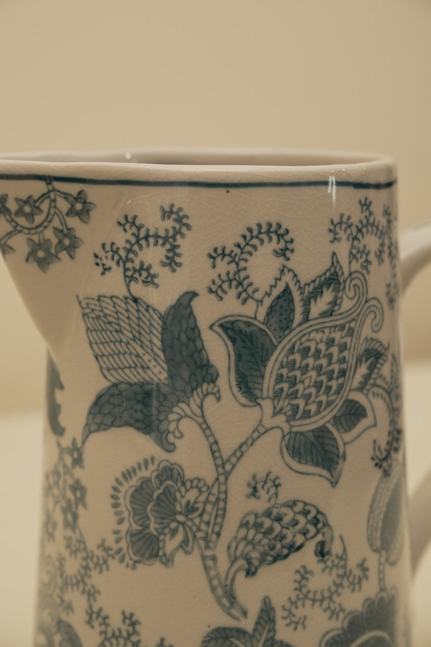 Blue Floral Decorative Ceramic Jug