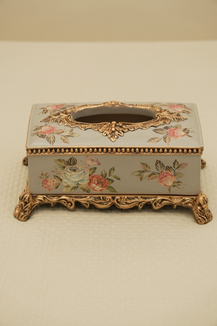 Vintage Floral Tissue Box