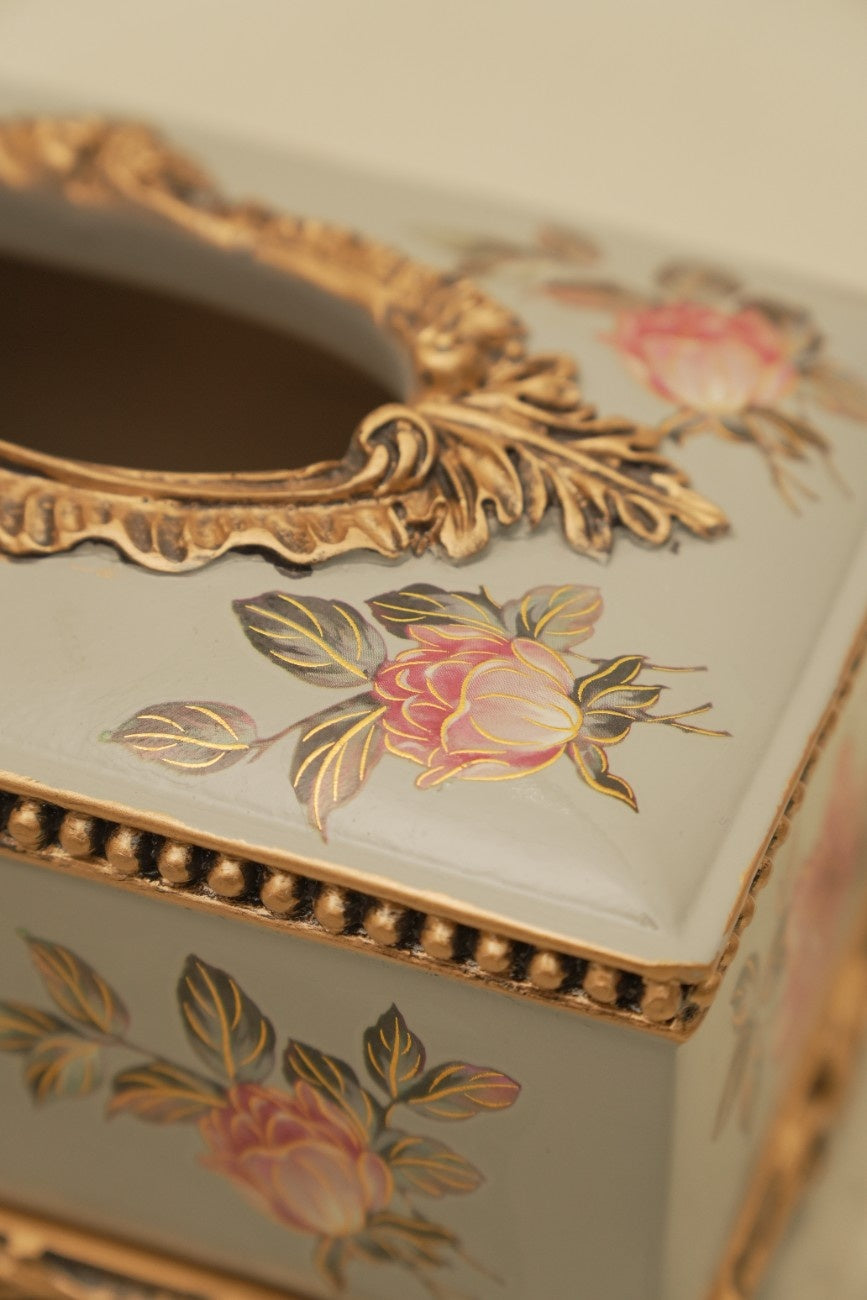 Vintage Floral Tissue Box