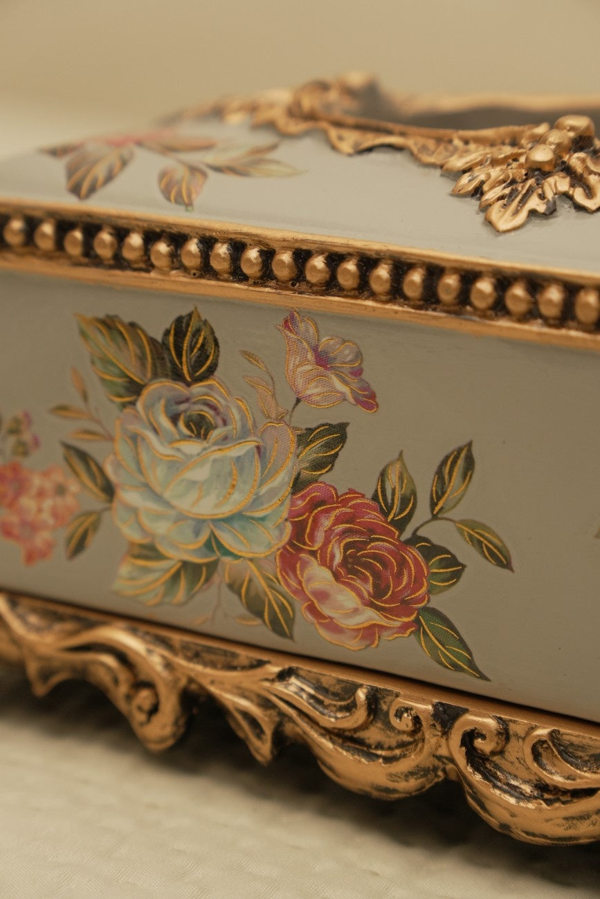 Vintage Floral Tissue Box