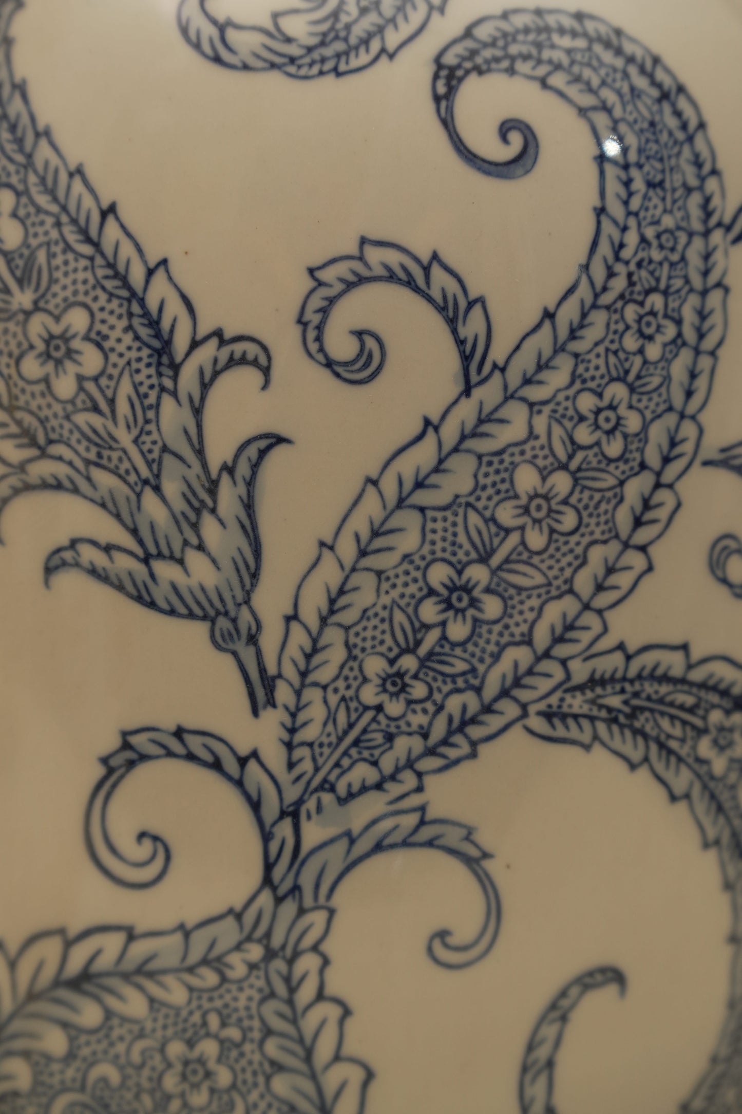 Classic Blue Paisley Ceramic Decorative Vase