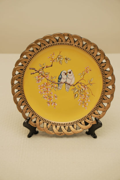 Elegant Yellow Decorative Wall Plate