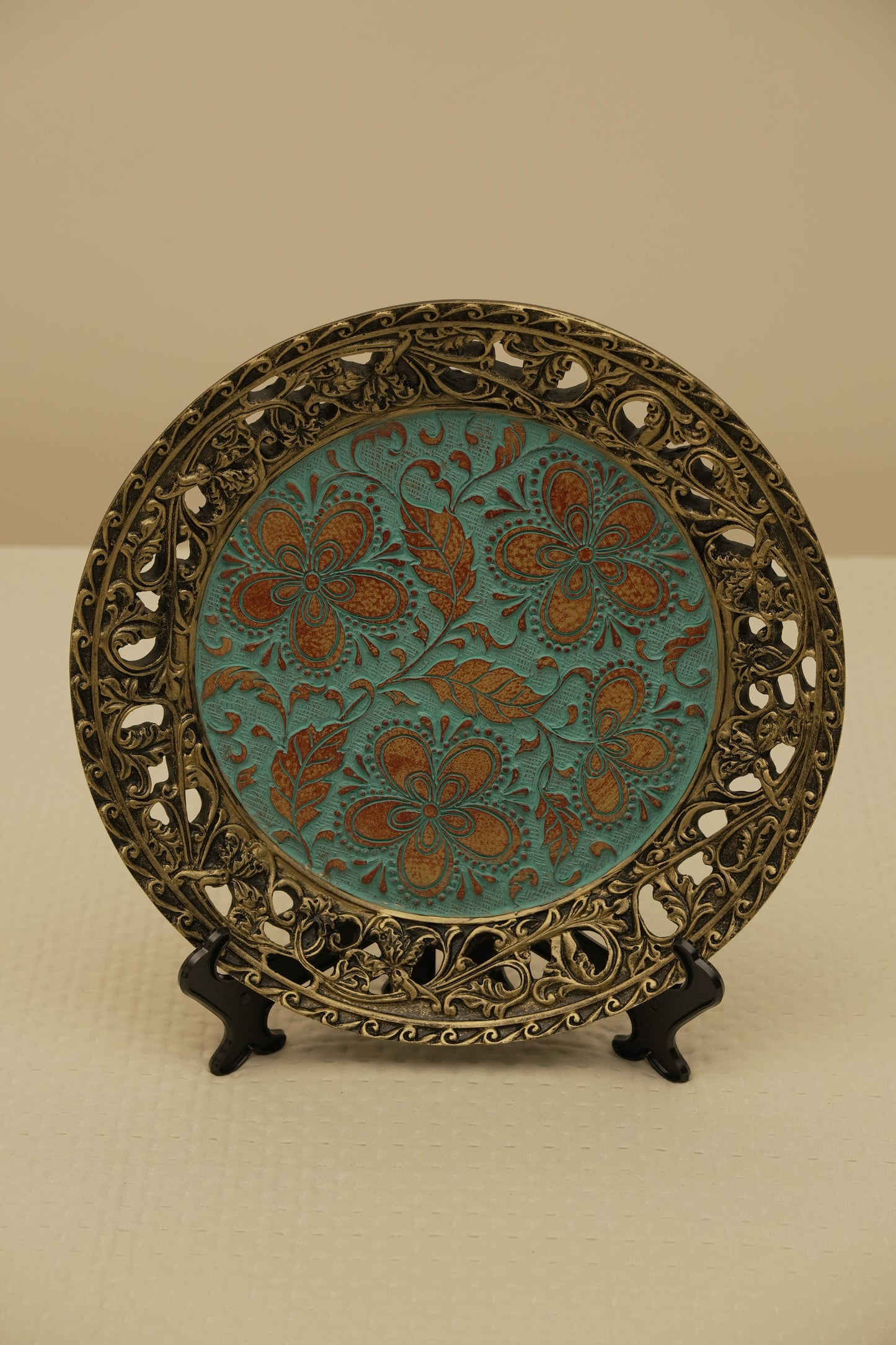 The Royal Bloom – Decorative Floral Plate Showpiece