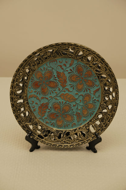 The Royal Bloom – Decorative Floral Plate Showpiece