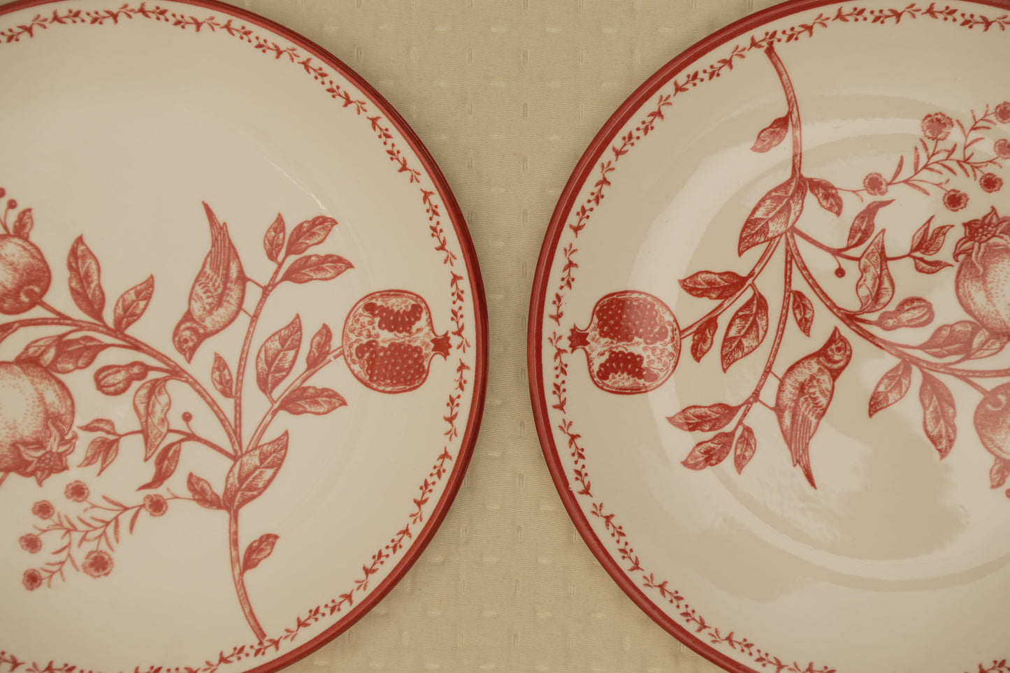 Crimson Garden Collection Small Desert Plates - Set of 2