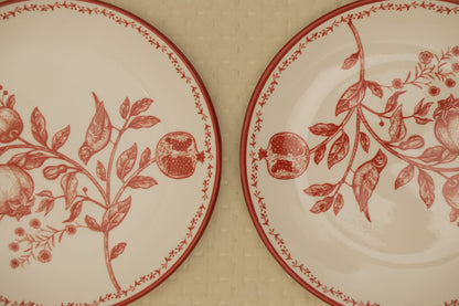 Crimson Garden Collection Small Desert Plates - Set of 2