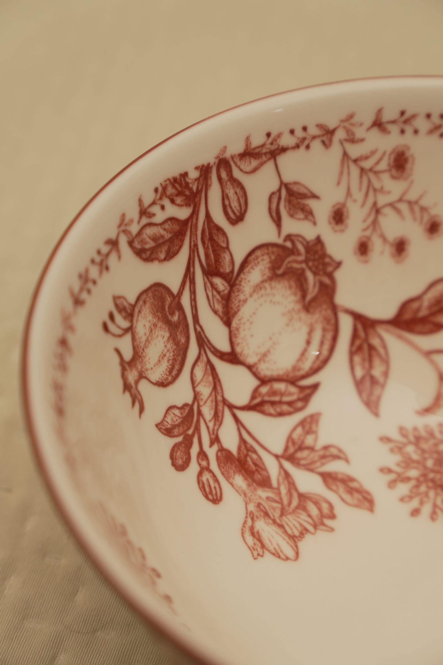 Crimson Garden Collection Bowl- Set of 2