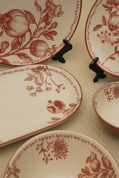 Crimson Garden Collection Small Desert Plates - Set of 2