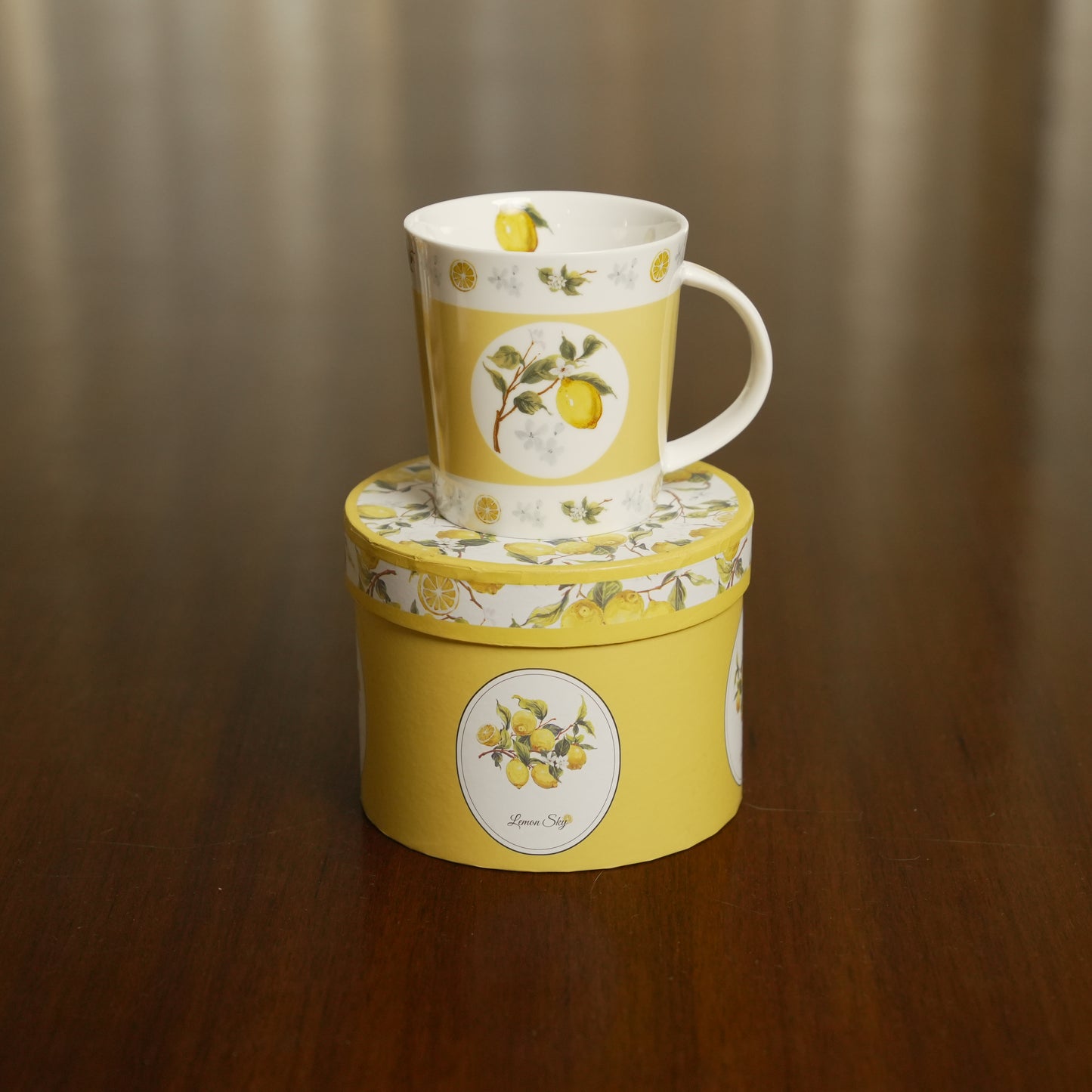 Lemon Grove Ceramic Mug with Premium Gift Box