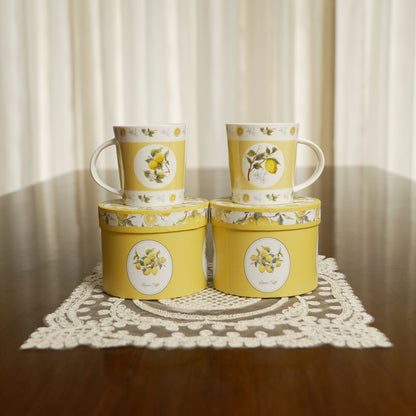 Lemon Grove Ceramic Mug with Premium Gift Box
