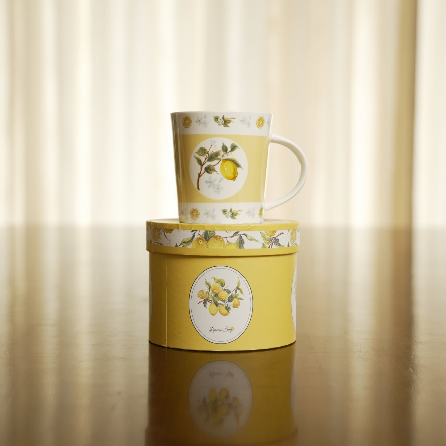 Lemon Grove Ceramic Mug with Premium Gift Box