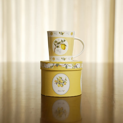 Lemon Grove Ceramic Mug with Premium Gift Box