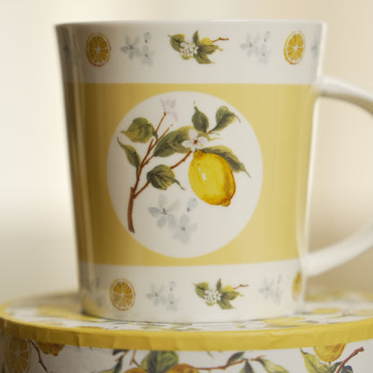 Lemon Grove Ceramic Mug with Premium Gift Box