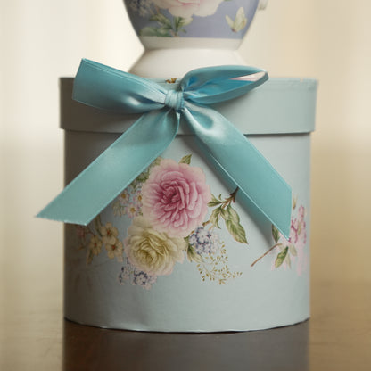 Blossom Elegance Ceramic Mug with Luxury Round Gift Box