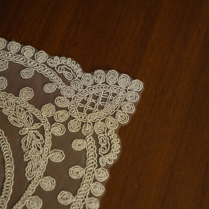 Classic Embroidered Lace Table Placemat – Taupe (Set of 2)