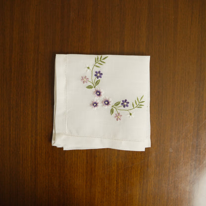 Hand Embroidered Floral Cotton Napkin (Set of 2)
