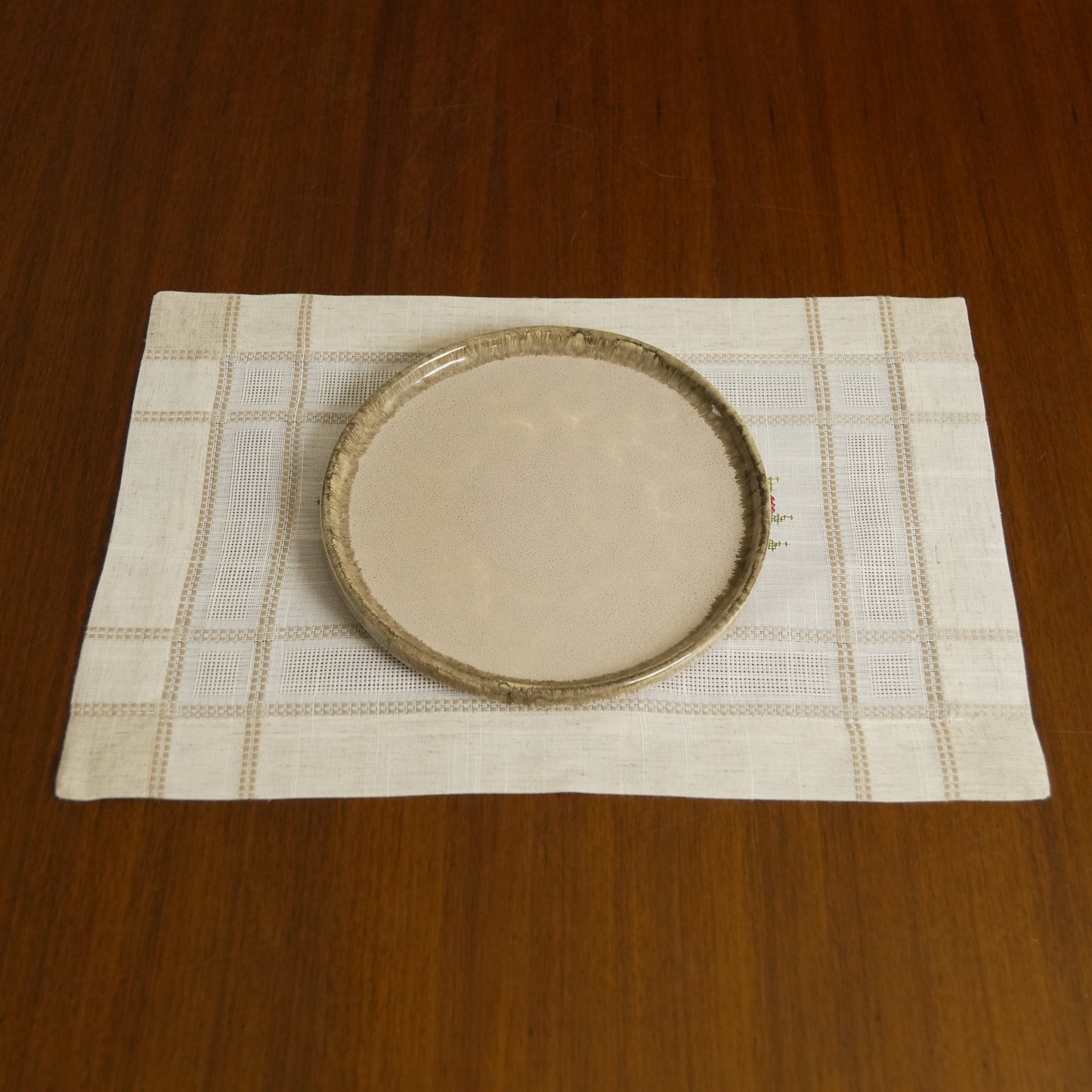 Premium Linen Embroidered Table Mat (Set of 2)