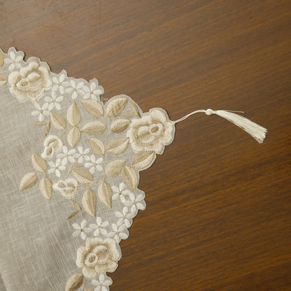 White Decorative Dining Table Runner