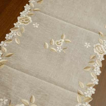 White Decorative Dining Table Runner