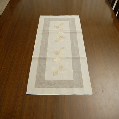 Elegant Butterfly Embroidered Short Table Runner