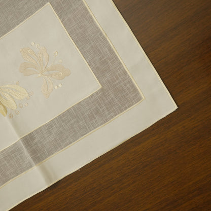 Elegant Butterfly Embroidered Short Table Runner
